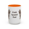 15oz Field Spaniel Dog Dad Mug, Orange, front view