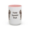 15oz Field Spaniel Dog Dad Mug, Pink, front view