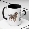 15oz Funny Field Spaniel Mug, Black, lifestyle photo