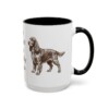 15oz Funny Field Spaniel Mug, Black, right side view