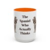 15oz Funny Field Spaniel Mug, Orange, front view