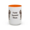 15oz Field Spaniel Dog Mom Mug, Orange, front view