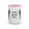 15oz Field Spaniel Dog Mom Mug, Pink, front view