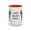 15oz Field Spaniel Dog Mom Mug, Red, front view
