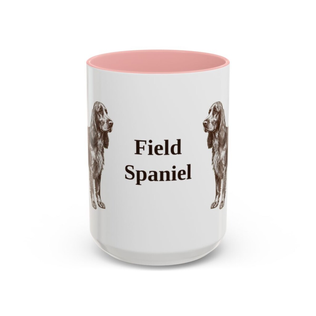 15oz-field-spaniel-mug-pink 15oz Field Spaniel Mug, Pink, front view