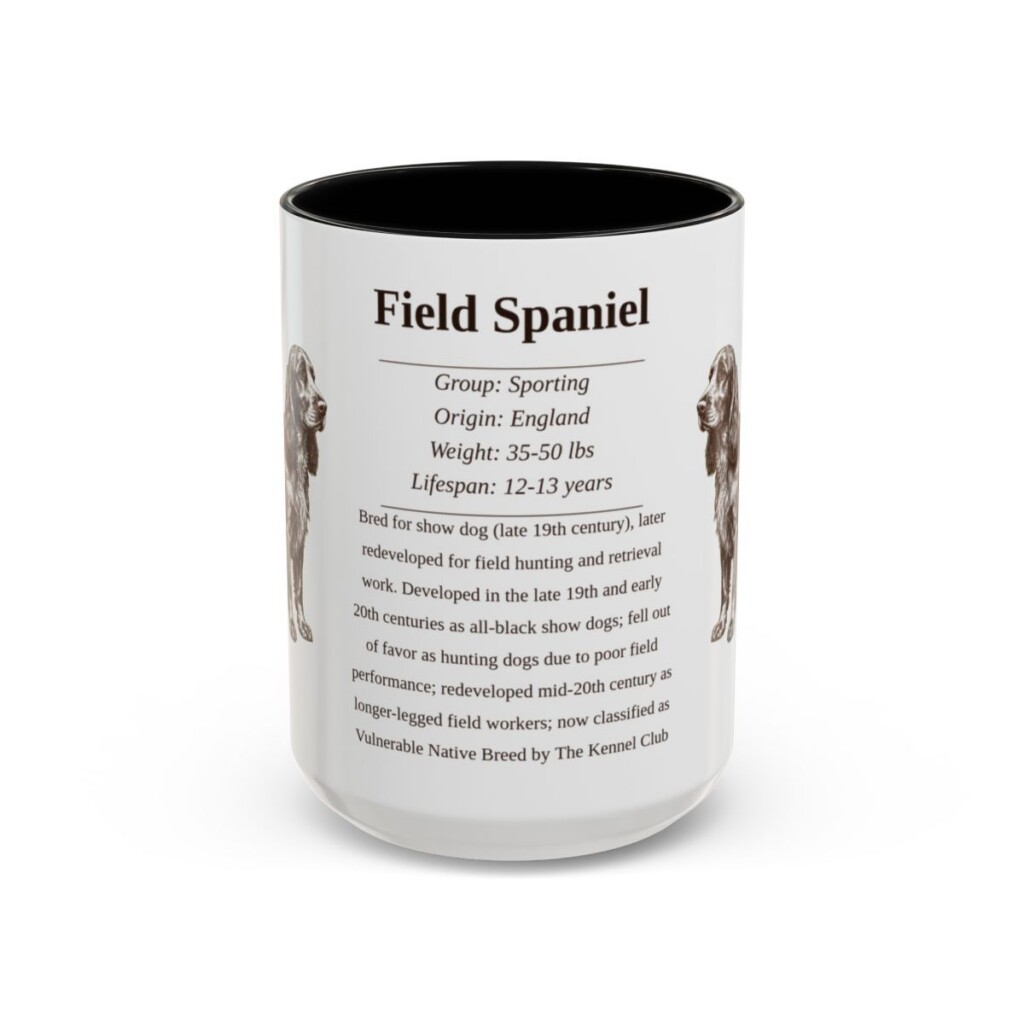 15oz-field-spaniel-mug-writeup-black-front 15oz Field Spaniel Mug, Black, front view