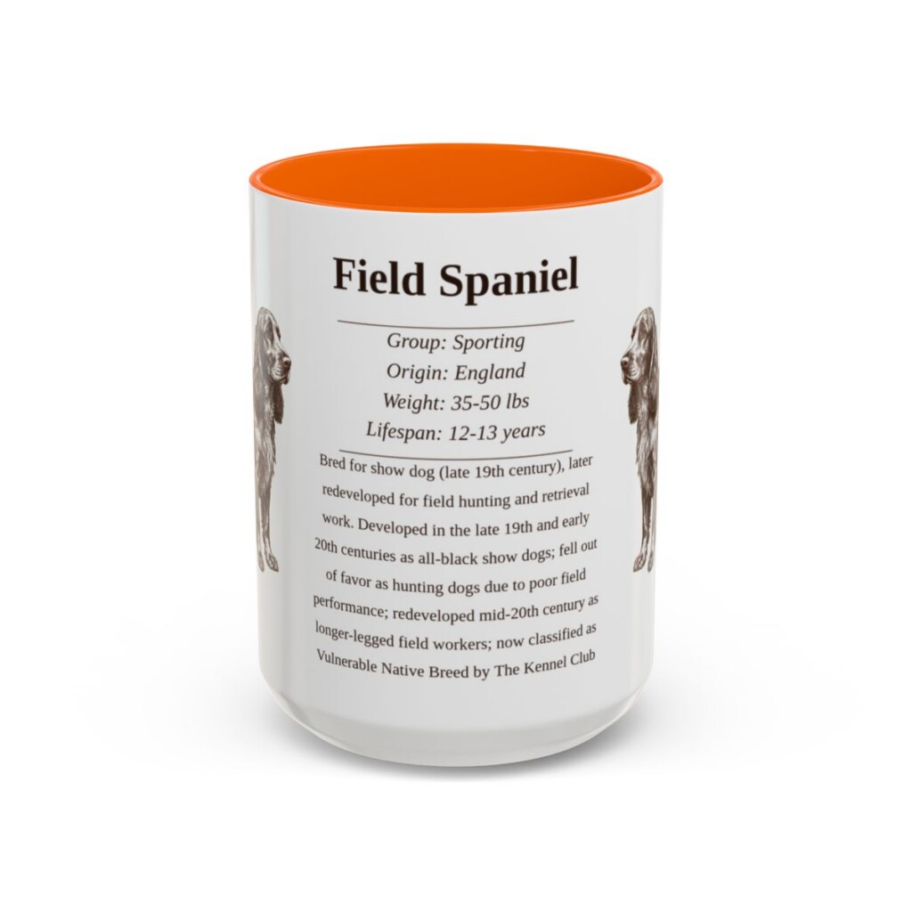 15oz-field-spaniel-mug-writeup-orange 15oz Field Spaniel Mug, Orange, front view
