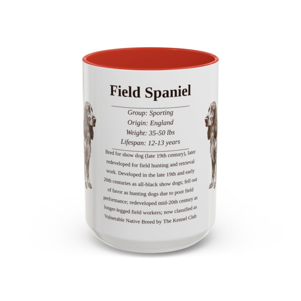 15oz-field-spaniel-mug-writeup-red 15oz Field Spaniel Mug, Red, front view