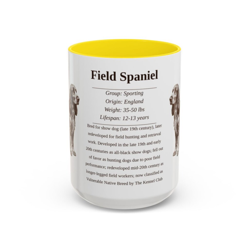 15oz-field-spaniel-mug-writeup-yellow 15oz Field Spaniel Mug, Yellow, front view