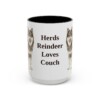 15oz Funny Finnish Lapphund Mug, Black, front view