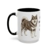 15oz Funny Finnish Lapphund Mug, Black, left side view