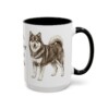 15oz Funny Finnish Lapphund Mug, Black, right side view
