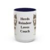 15oz Funny Finnish Lapphund Mug, Navy, front view