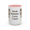 15oz Funny Finnish Lapphund Mug, Pink, front view