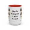 15oz Funny Finnish Lapphund Mug, Red, front view