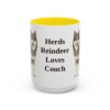 15oz Funny Finnish Lapphund Mug, Yellow, front view