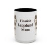 15oz Finnish Lapphund Dog Mom Mug, Black, front view