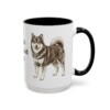 15oz Finnish Lapphund Dog Mom Mug, Black, right side view