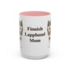 15oz Finnish Lapphund Dog Mom Mug, Pink, front view