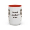 15oz Finnish Lapphund Dog Mom Mug, Red, front view