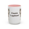 15oz-finnish-lapphund-mug-pink 15oz Finnish Lapphund Mug, Pink, front view