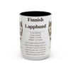 15oz Finnish Lapphund Mug, Black, front view