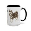 15oz Finnish Lapphund Mug, Black, right side view