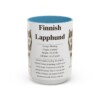 15oz Finnish Lapphund Mug, Light Blue, front view