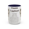 15oz Finnish Lapphund Mug, Navy, front view