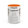15oz Finnish Lapphund Mug, Orange, front view