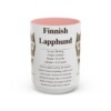 15oz Finnish Lapphund Mug, Pink, front view