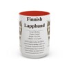 15oz Finnish Lapphund Mug, Red, front view