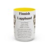 15oz Finnish Lapphund Mug, Yellow, front view