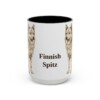 15oz Finnish Spitz Mug, Black, front view