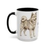 15oz Finnish Spitz Dog Dad Mug, Black, left side view