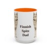 15oz Finnish Spitz Dog Dad Mug, Orange, front view