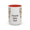 15oz Finnish Spitz Dog Dad Mug, Red, front view