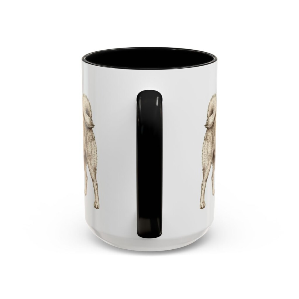 15oz-finnish-spitz-mug-humor-black-back 15oz Funny Finnish Spitz Mug, Black, back view