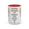 15oz-finnish-spitz-mug-humor-red 15oz Funny Finnish Spitz Mug, Red, front view
