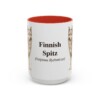 15oz Finnish Spitz Latin Mug, Red, front view