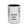 15oz Finnish Spitz Dog Mom Mug, Navy, front view