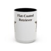 15oz Flat-Coated Retriever Mug, Black, front view