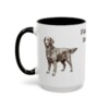 15oz Flat-Coated Retriever Mug, Black, left side view