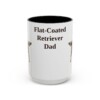 15oz-flat-coated-retriever-mug-dad-black-front 15oz Flat-Coated Retriever Dog Dad Mug, Black, front view