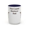 15oz-flat-coated-retriever-mug-dad-navy 15oz Flat-Coated Retriever Dog Dad Mug, Navy, front view