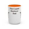 15oz-flat-coated-retriever-mug-dad-orange 15oz Flat-Coated Retriever Dog Dad Mug, Orange, front view