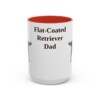 15oz-flat-coated-retriever-mug-dad-red 15oz Flat-Coated Retriever Dog Dad Mug, Red, front view