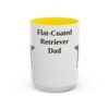 15oz-flat-coated-retriever-mug-dad-yellow 15oz Flat-Coated Retriever Dog Dad Mug, Yellow, front view
