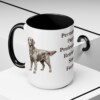 15oz-flat-coated-retriever-mug-humor-black-context-2 15oz Funny Flat-Coated Retriever Mug, Black, lifestyle photo