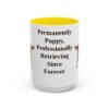 15oz-flat-coated-retriever-mug-humor-yellow 15oz Funny Flat-Coated Retriever Mug, Yellow, front view